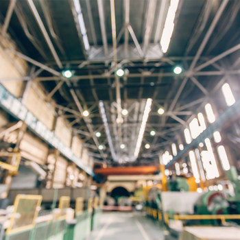 The inside of a manufacturing shop.