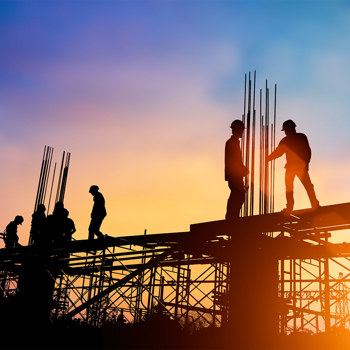 A commercial construction site