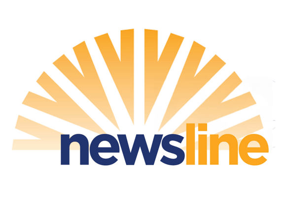 newsline logo - yellow sunburst with the word 'newsline'