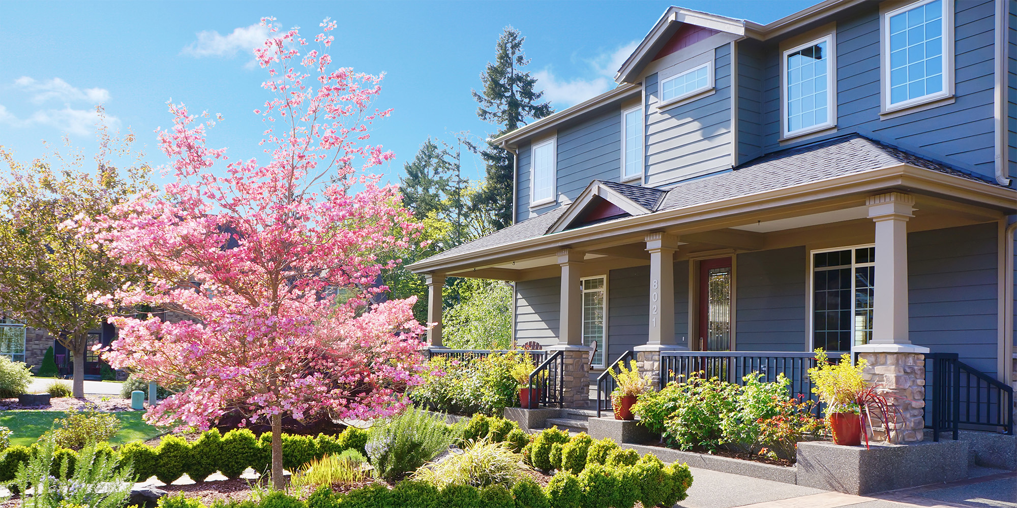 The outside of a home.