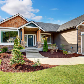 The beautiful front porch of a home