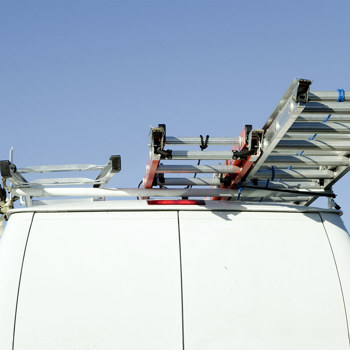 The back doors of a white contractor van