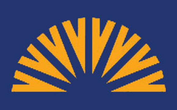 Sunburst Logo Gold on Blue